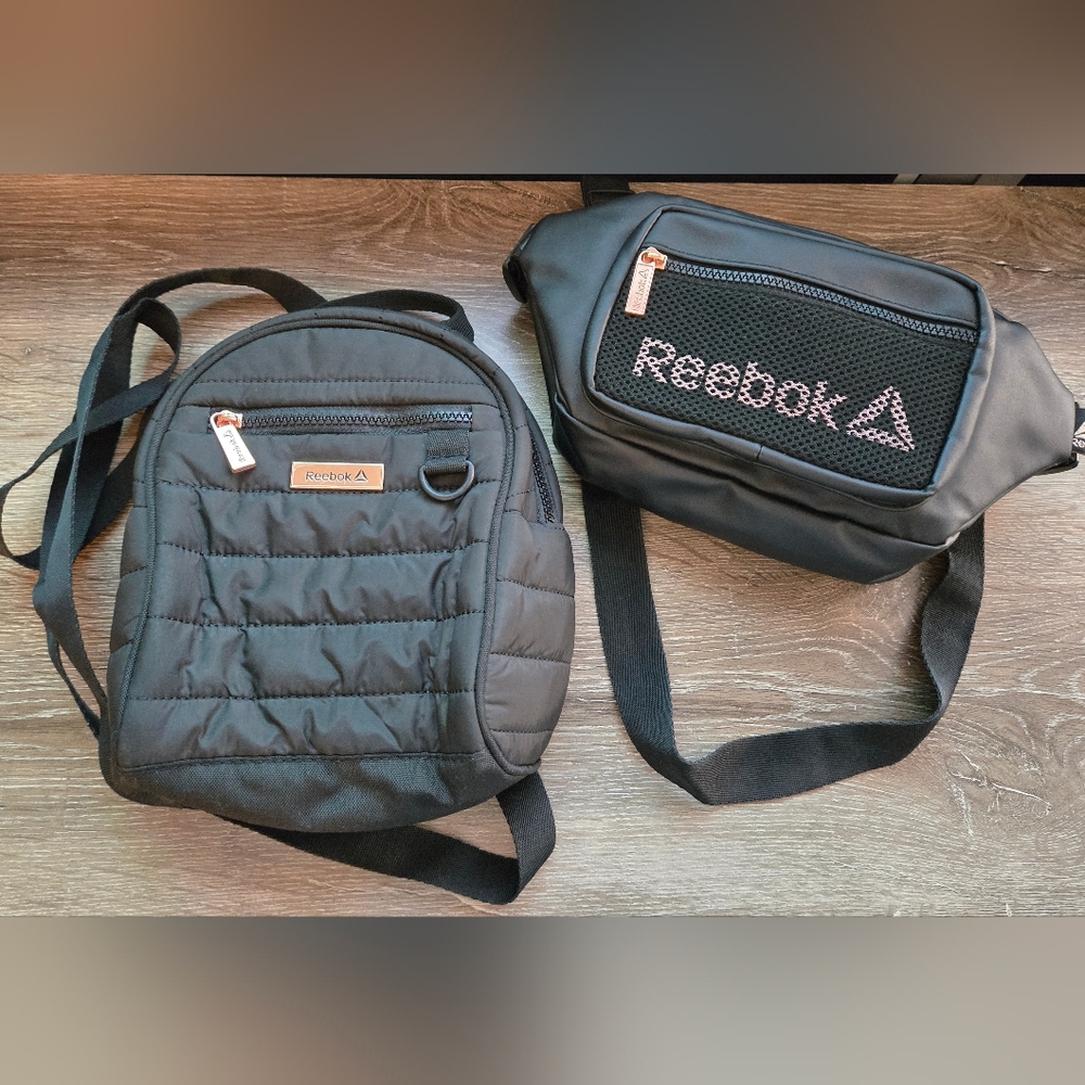 Reebok Women's Luna Quilted Mini Backpack and Reebok Fanny Waist Pack bundle